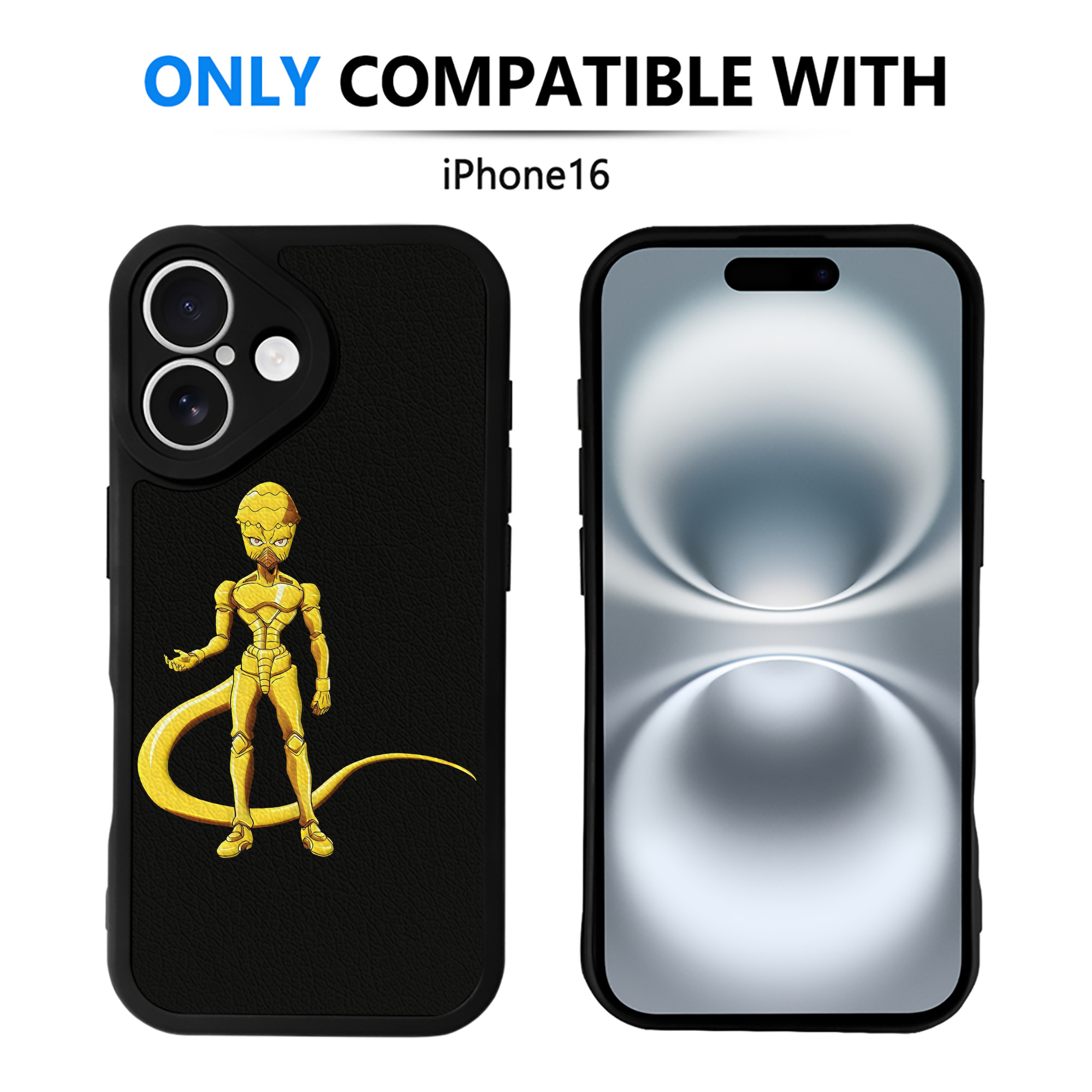 （画像用） ジョジョの奇妙な冒険 おといし あきら JoJo's Bizarre Adventure Akira Otoishi 【iPhone 16シリーズ対応】シリコンスマホケース（レザー調） 材質：シリコン